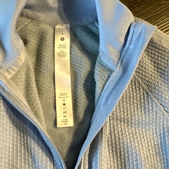 Lululemon Light Blue Quarter-Zip Sweater - Picture 7 of 7